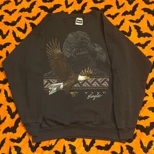 Vintage Bald Eagle Crewneck Sweatshirt, 2XL